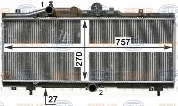 HELLA Vízhűtő 8MK376900-051