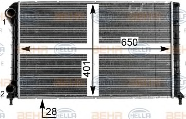 HELLA Vízhűtő 8MK376900-061