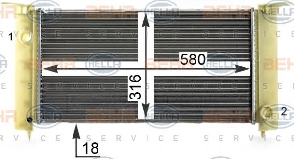 HELLA Vízhűtő 8MK376900-084