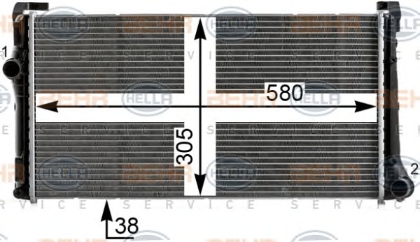 HELLA Vízhűtő 8MK376900-111