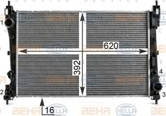 HELLA Vízhűtő 8MK376900-131