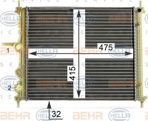 HELLA Vízhűtő 8MK376900-144