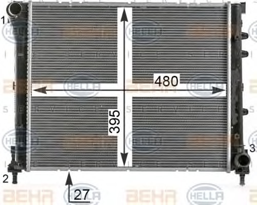 HELLA Vízhűtő 8MK376900-171