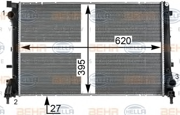 HELLA Vízhűtő 8MK376900-191