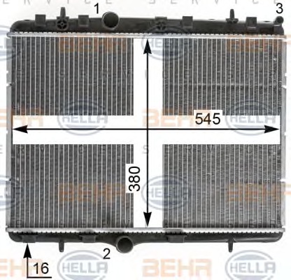 HELLA Vízhűtő 8MK376900-311