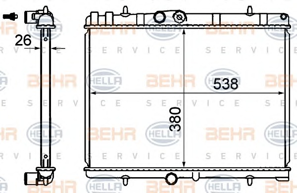 HELLA Vízhűtő 8MK376900-314