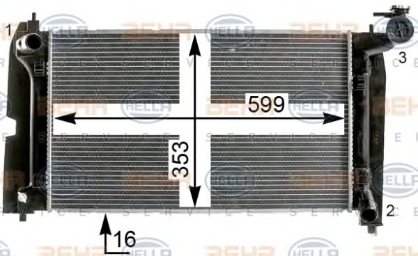 HELLA Vízhűtő 8MK376900-321