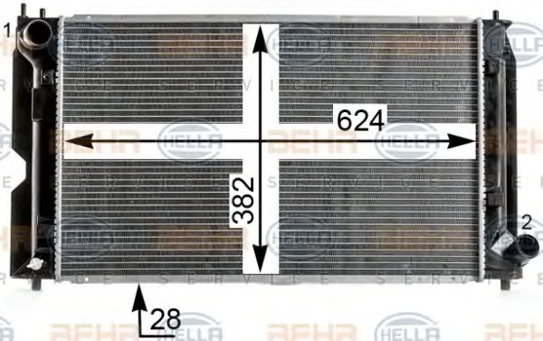 HELLA Vízhűtő 8MK376900-331