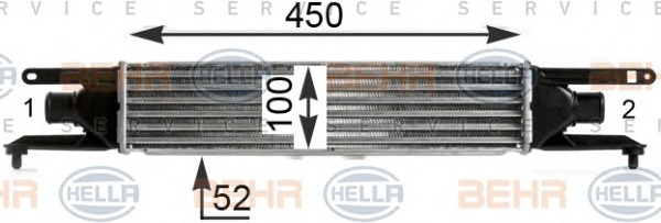 HELLA Töltőlevegő hűtő 8ML376900-401