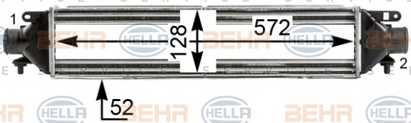 HELLA Töltőlevegő hűtő 8ML376900-431