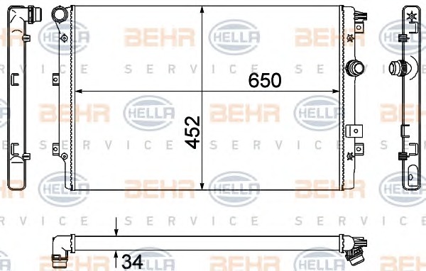 HELLA Vízhűtő 8MK376901-021