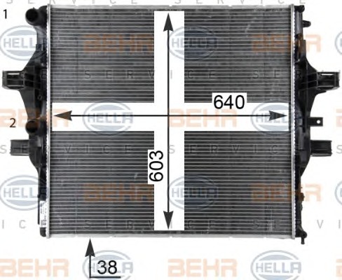 HELLA Vízhűtő 8MK376903-611