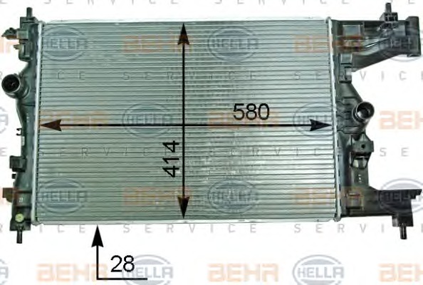 HELLA Vízhűtő 8MK376910-221