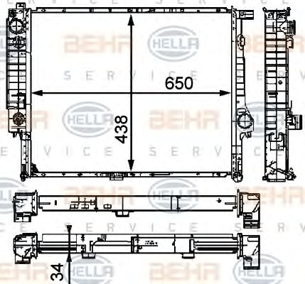 HELLA Vízhűtő 8MK376910-271