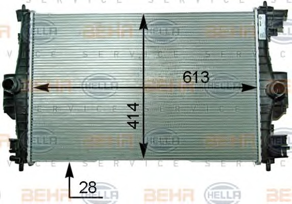 HELLA Vízhűtő 8MK376910-301