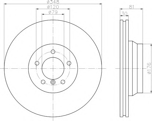 HELLA Első féktárcsa 8DD355121-131