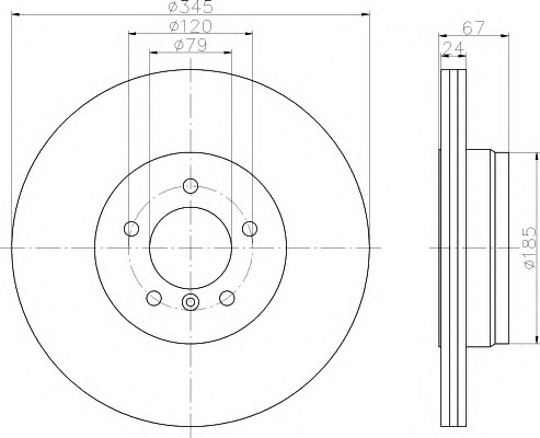 HELLA Féktárcsa, mind 8DD355122-051