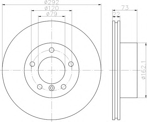 HELLA-PAGID Első féktárcsa 8DD355111-231