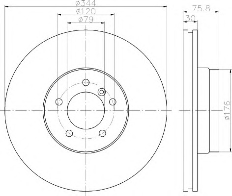 HELLA-PAGID Első féktárcsa 8DD355111-461