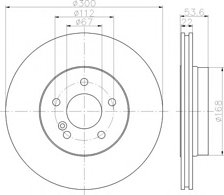 HELLA-PAGID Hátsó féktárcsa 8DD355111-841