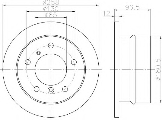 HELLA-PAGID Hátsó féktárcsa 8DD355111-881