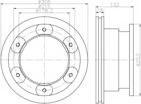 HELLA-PAGID Féktárcsa, mind 8DD355115-541