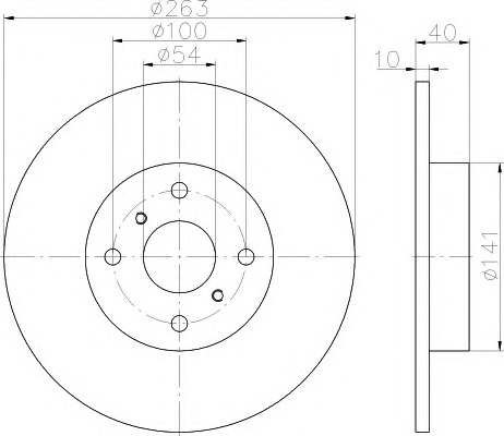 HELLA-PAGID Hátsó féktárcsa 8DD355115-671