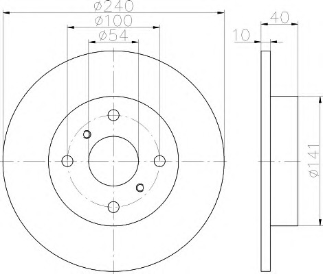 HELLA-PAGID Hátsó féktárcsa 8DD355115-761