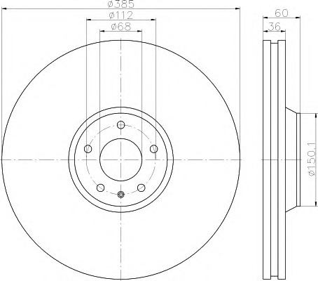 HELLA-PAGID Első féktárcsa 8DD355115-891