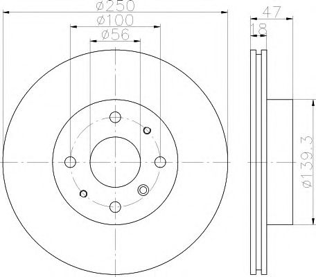 HELLA-PAGID Első féktárcsa 8DD355115-931