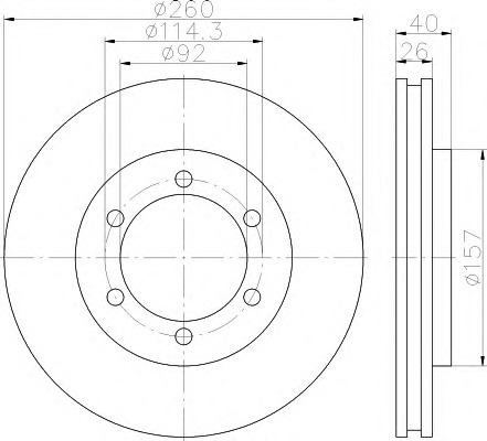 HELLA-PAGID Első féktárcsa 8DD355116-001