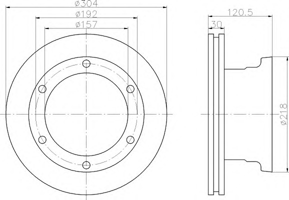 HELLA-PAGID Hátsó féktárcsa 8DD355117-541