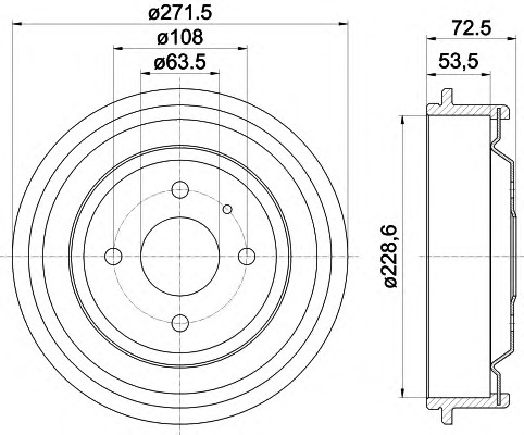 HELLA-PAGID Fékdob 8DT355300-141