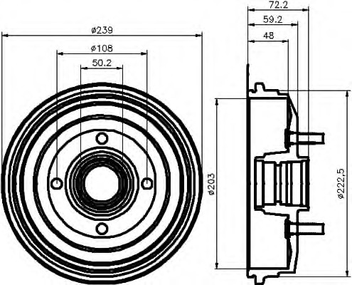 HELLA-PAGID Fékdob 8DT355300-191