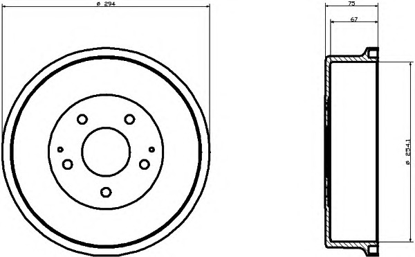 HELLA-PAGID Fékdob 8DT355300-331