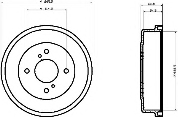 HELLA-PAGID Fékdob 8DT355300-341