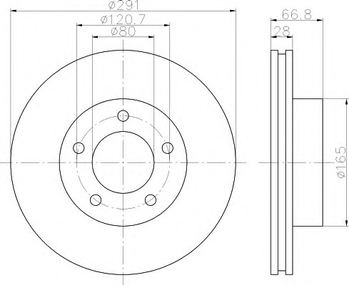 HELLA-PAGID Első féktárcsa 8DD355112-101