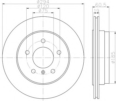 HELLA-PAGID Féktárcsa, mind 8DD355112-261