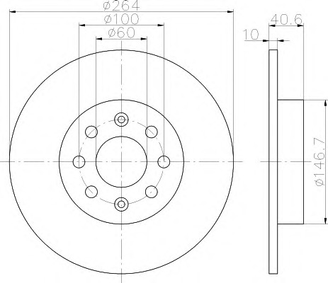 HELLA-PAGID Féktárcsa, mind 8DD355112-611