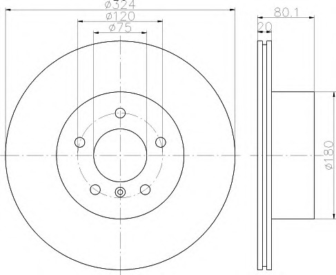 HELLA Hátsó féktárcsa 8DD355121-761