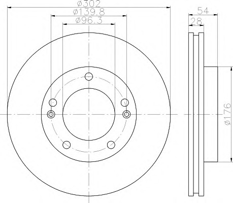 HELLA-PAGID Első féktárcsa 8DD355112-811