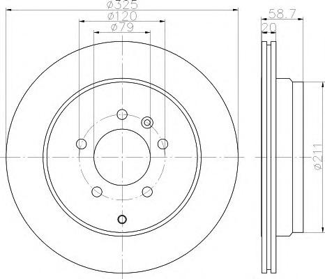 HELLA-PAGID Hátsó féktárcsa 8DD355112-841