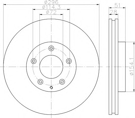 HELLA-PAGID Első féktárcsa 8DD355112-891