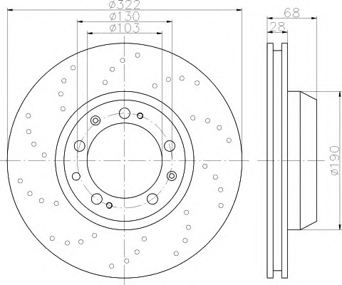 HELLA-PAGID Hátsó féktárcsa 8DD355113-131