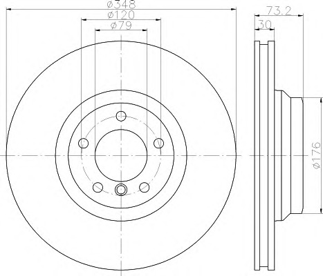 HELLA Féktárcsa, mind 8DD355121-391