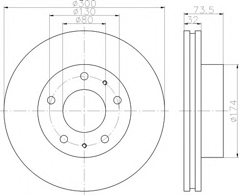 HELLA-PAGID Első féktárcsa 8DD355113-701