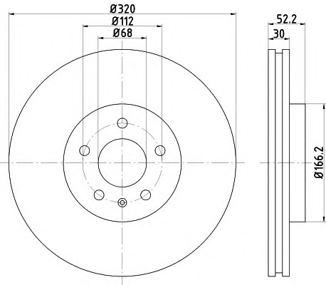 HELLA Féktárcsa, mind 8DD355121-401