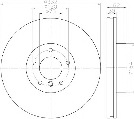 HELLA Féktárcsa, mind 8DD355121-431