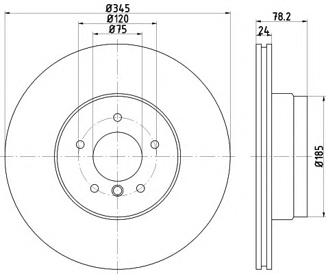 HELLA Féktárcsa, mind 8DD355121-781