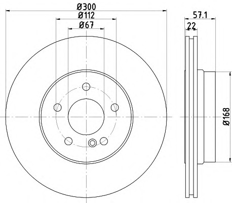 HELLA-PAGID Féktárcsa, mind 8DD355114-251